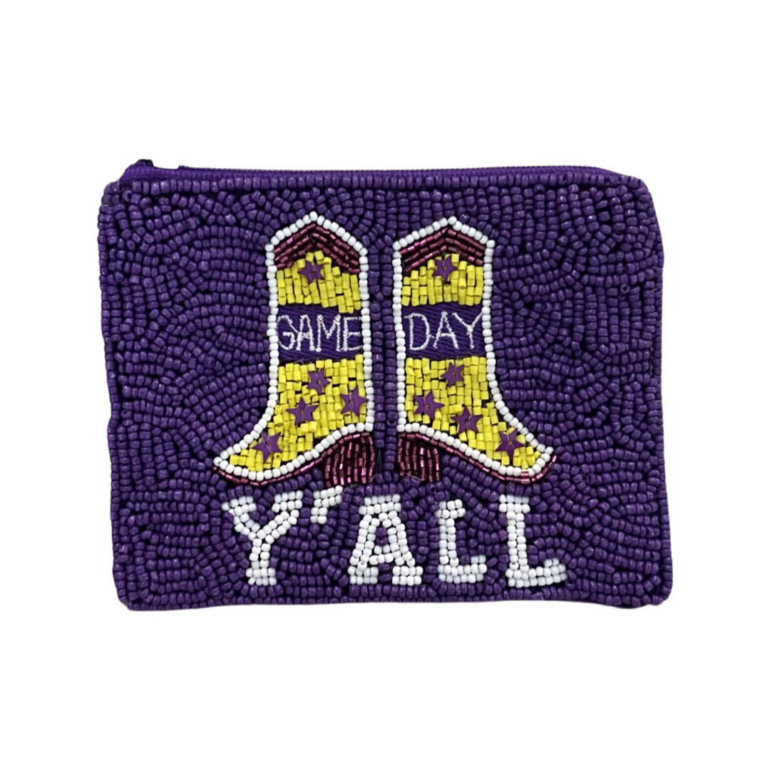 Bags- M&E Bling Game Day Beaded Wallet