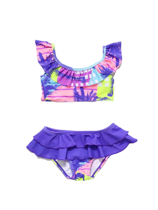 Girls- Blueberry Bay Miami Vice Two Piece Swimsuit Swimwear