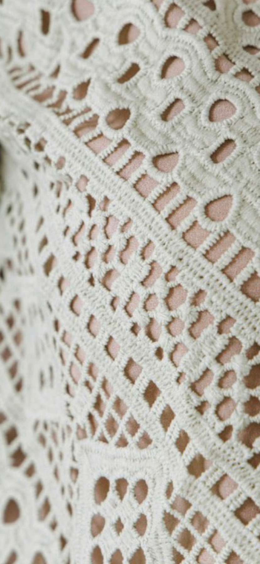 Apparel- English Factory Athans All Over Lace 3/4 Sleeve Top Sage
