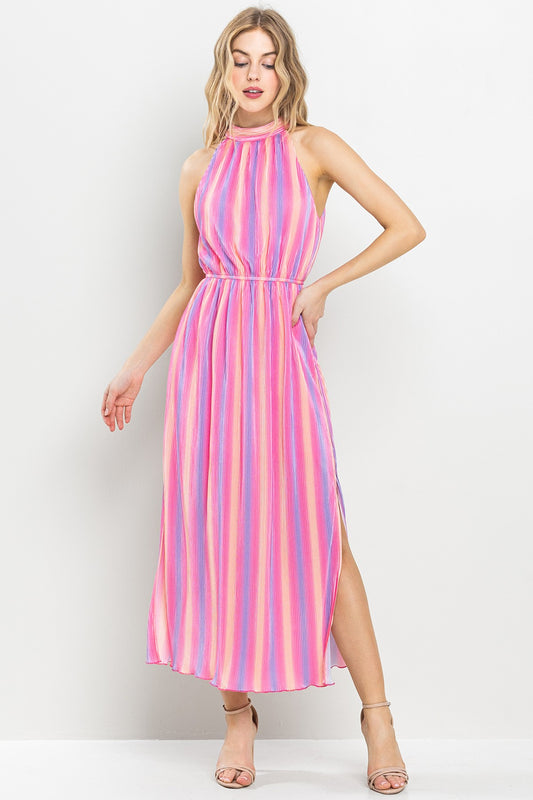Apparel- TCEC Multi Color Pleated Dress