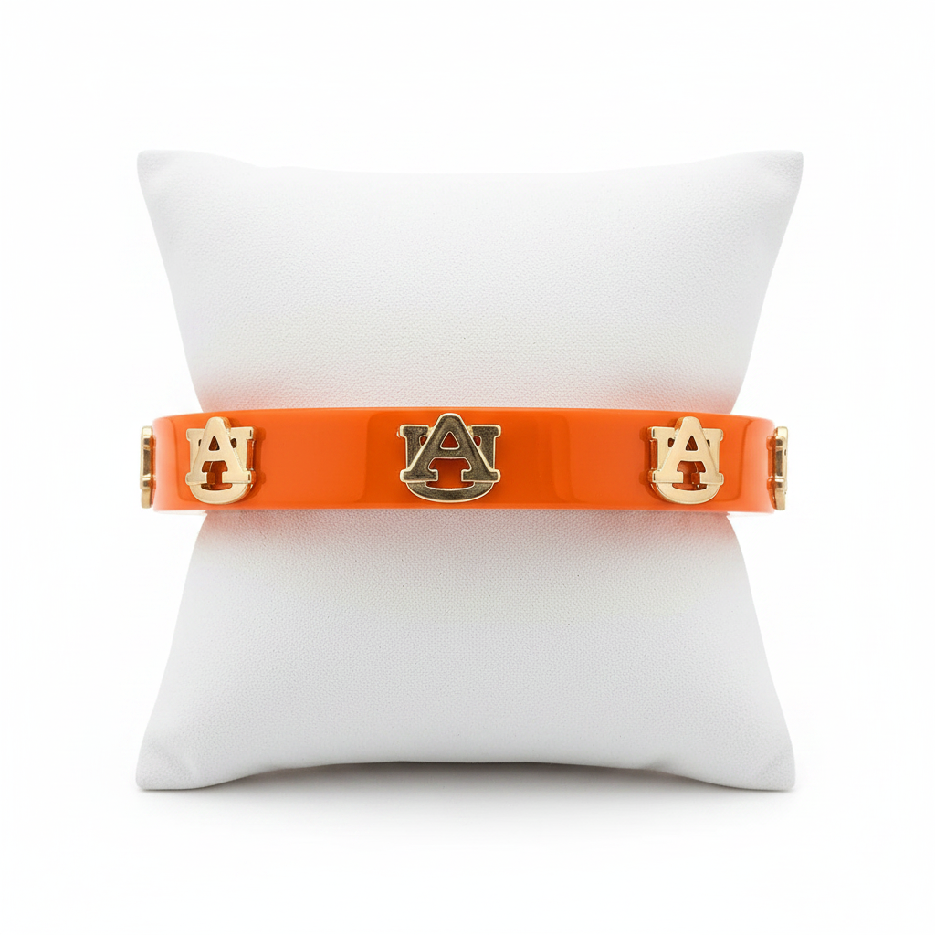 Bracelets- Canvas Game Day Auburn Tigers Resign Bangle