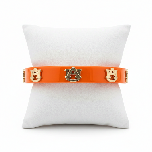 Bracelets- Canvas Game Day Auburn Tigers Resign Bangle