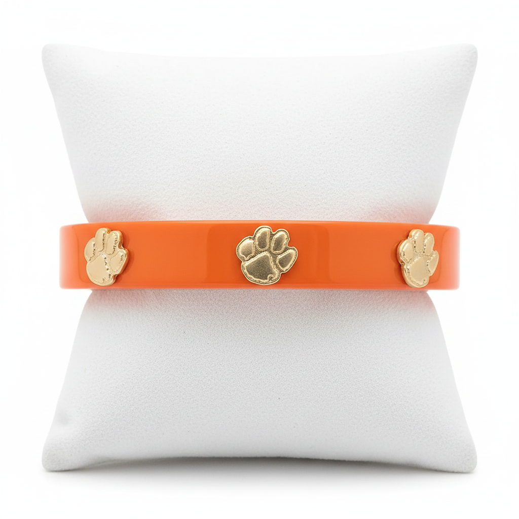 Bracelets- Canvas Game Day Clemson Resign Bangle