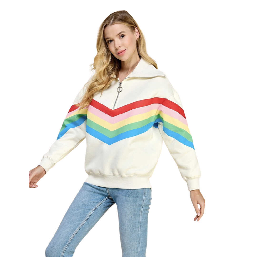 Womens sales rainbow sweatshirt