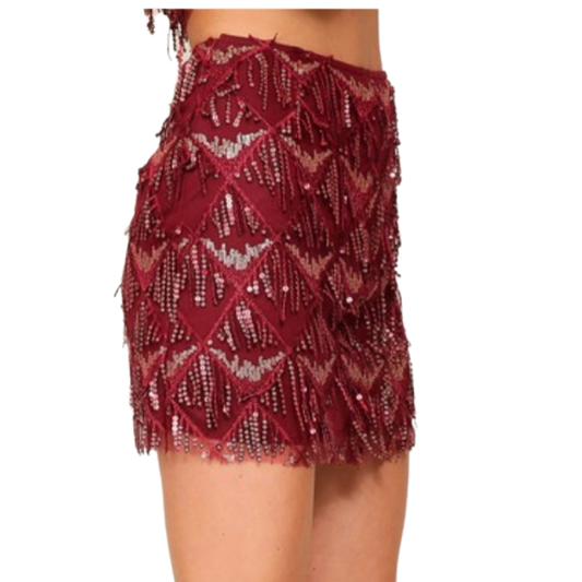 Apparel- Timing Sequin Game Day Skirt