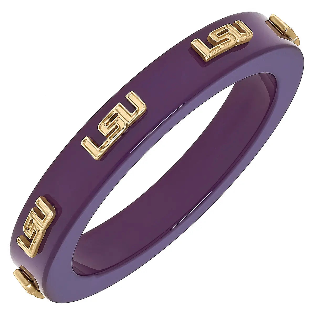 Bracelets- Canvas Game Day LSU Tigers Resign Bangle