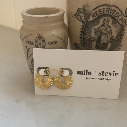 Earrings- Mila and Stevie Clara Flat Spiked Hoops