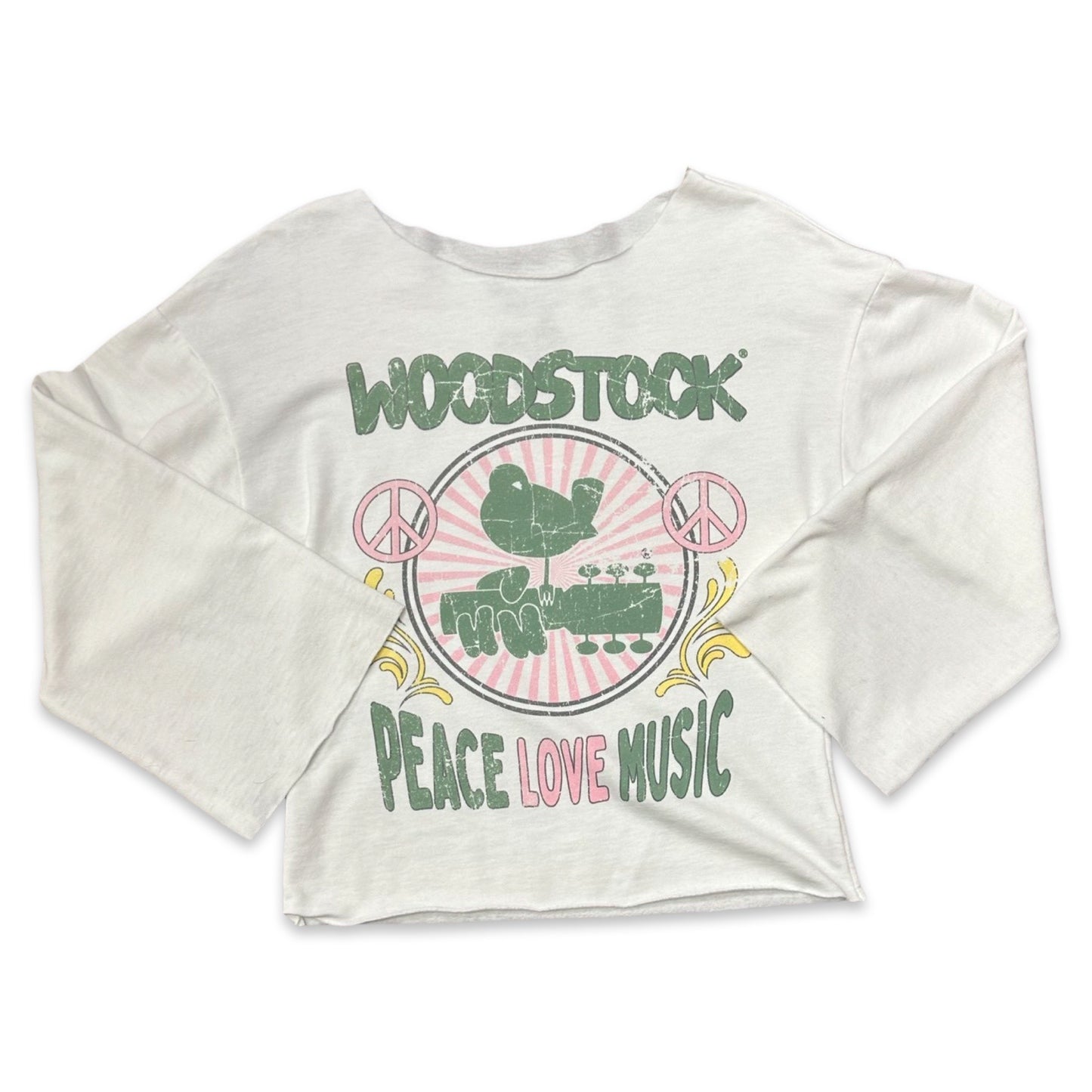 Apparel- Recycled Karma Woodstock Peace Love Sweatshirt Tee