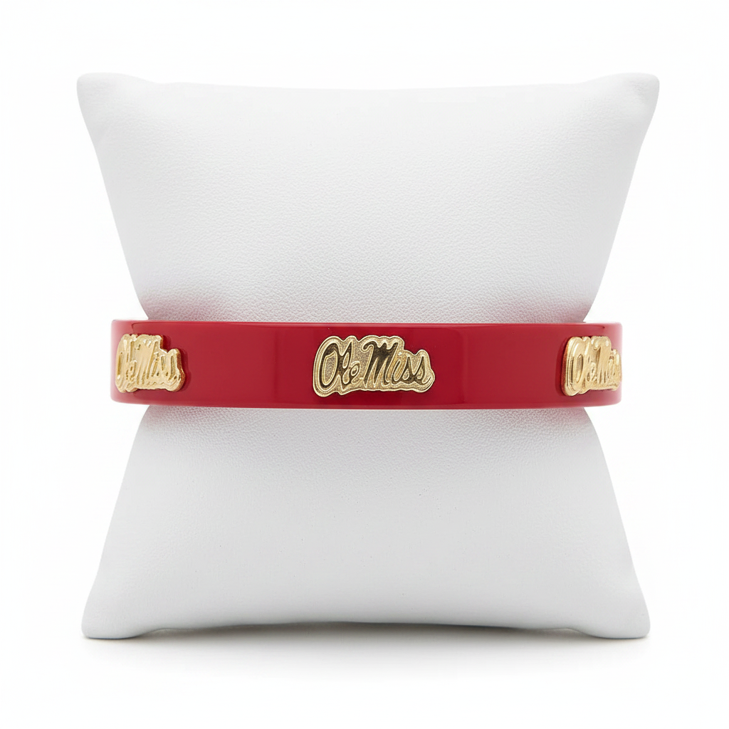 Bracelets- Canvas Game Day Ole Miss Rebels Resign Bangle