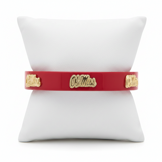 Bracelets- Canvas Game Day Ole Miss Rebels Resign Bangle