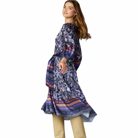 Apparel- Current Air Border Print Midi Dress