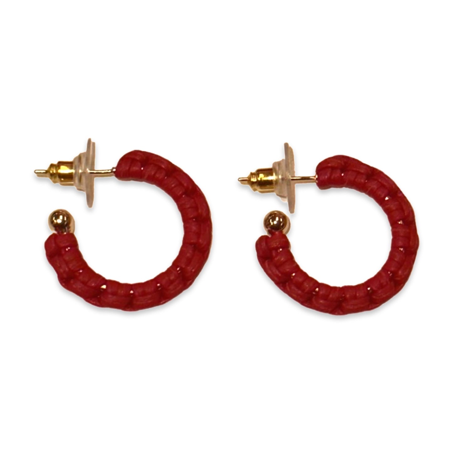 Earrings- Keva  Petite Braided Hoops