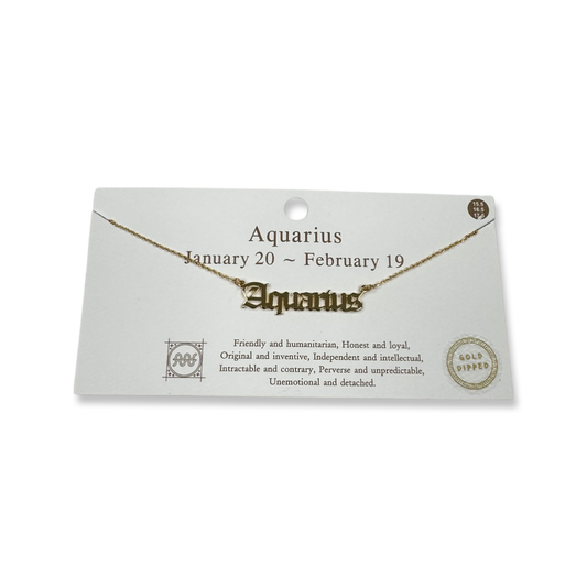 Necklaces- M&E Bling Zodiac Sign Necklace