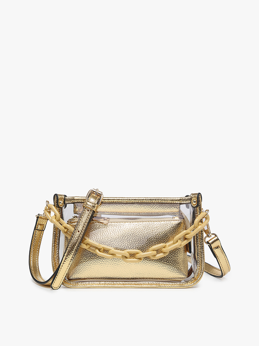 Bags- Jen&Co Clear Kyle Bag with Chain