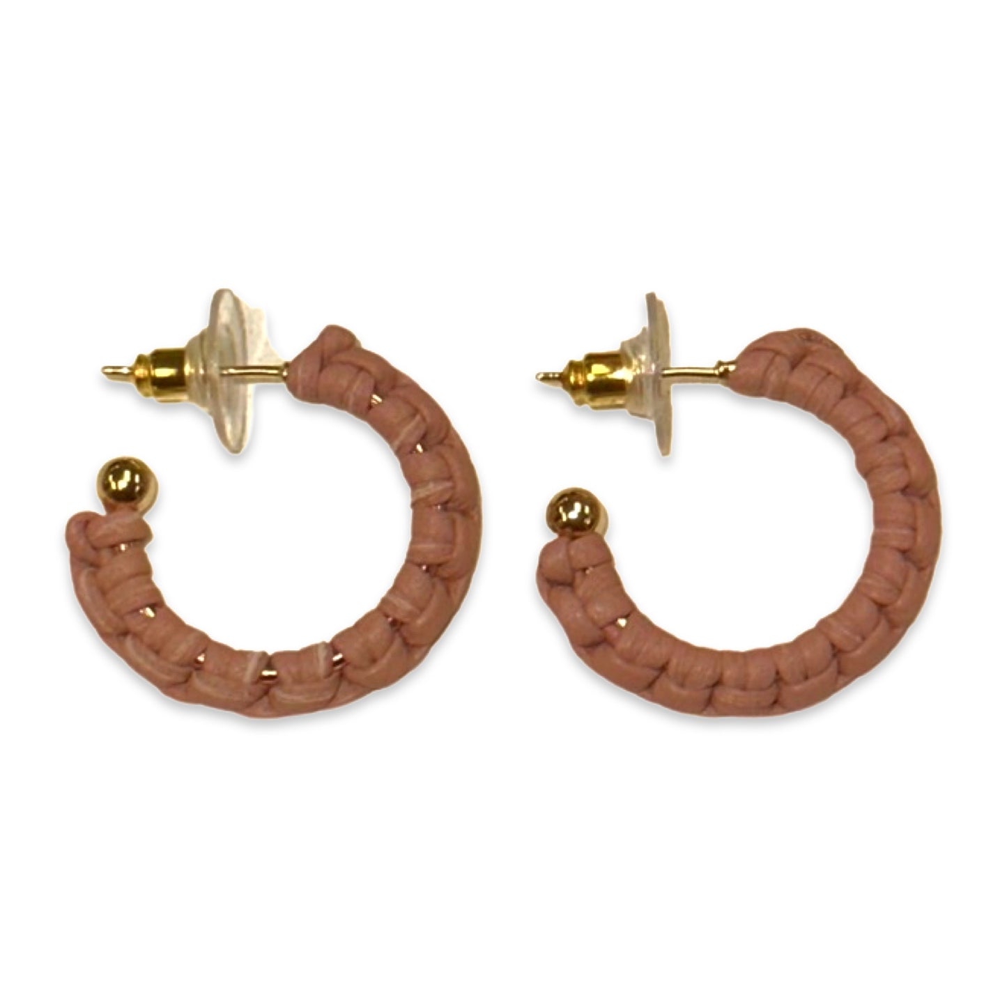 Earrings- Keva  Petite Braided Hoops