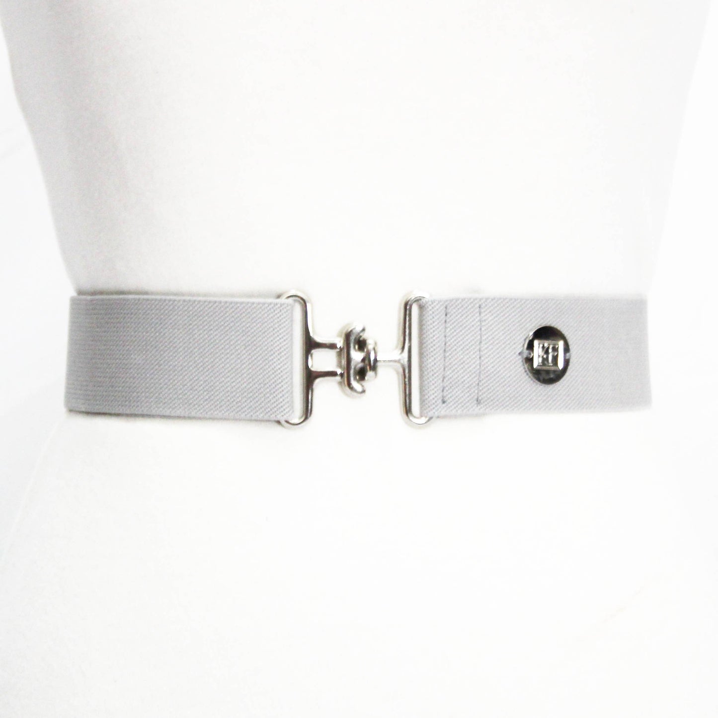 Belts- KF Clothing Gray Solid Elastic