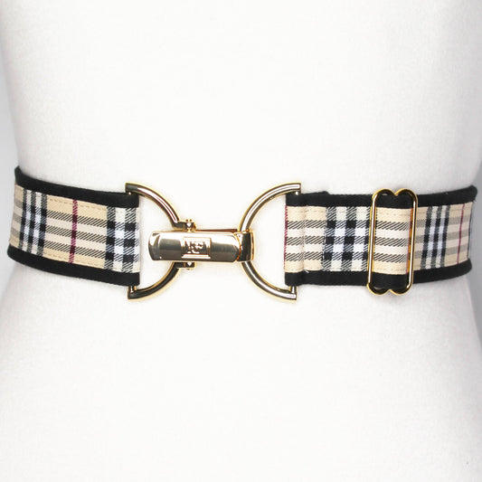 Belts- KF Clothing Tan Plaid
