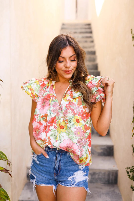 Apparel- Endless Rose Texture Fabric Top with Puff Short Sleeves – Milla &  Ella Co