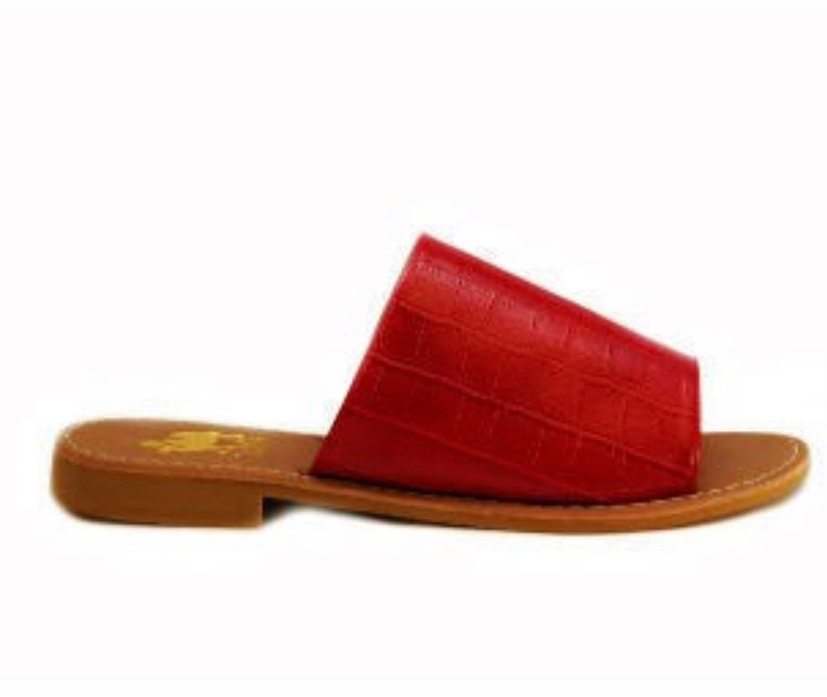 Shoes- Camel Threads Sahara Sandal in Red Croc