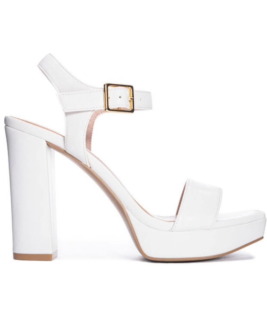 Shoes- Chinese Laundry Alanah Heels in White