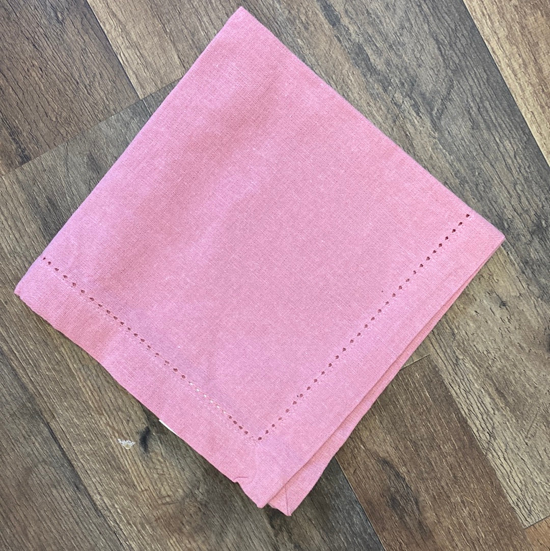 Napkins- Royal Standard Pink Hemstitch Napkin
