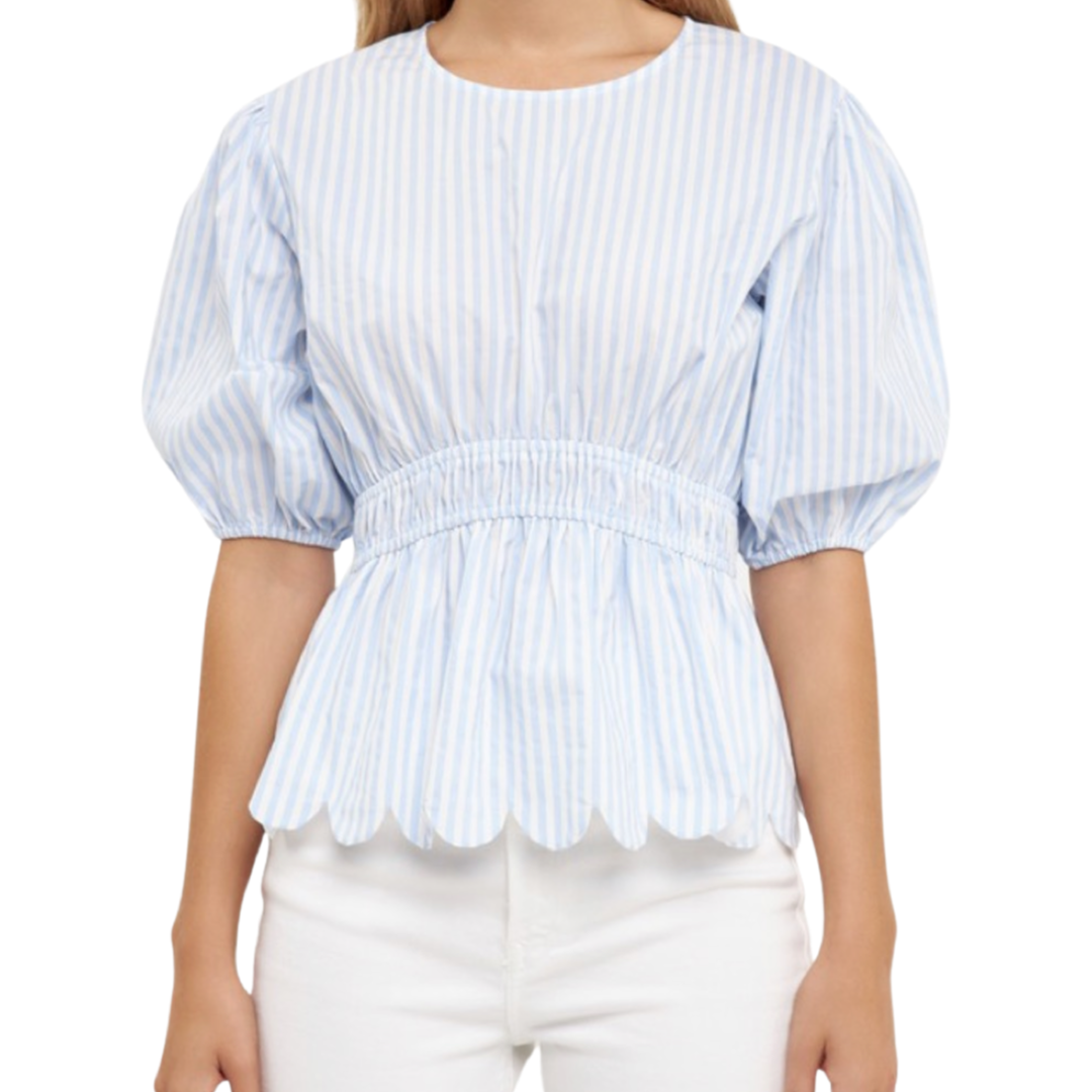 Apparel- English Factory Striped Woven Blouse