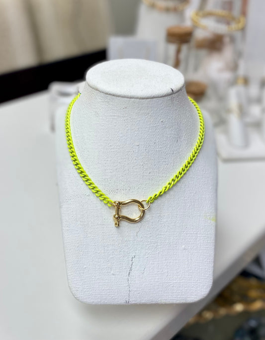Melania Clara Kendall Necklace- Yellow