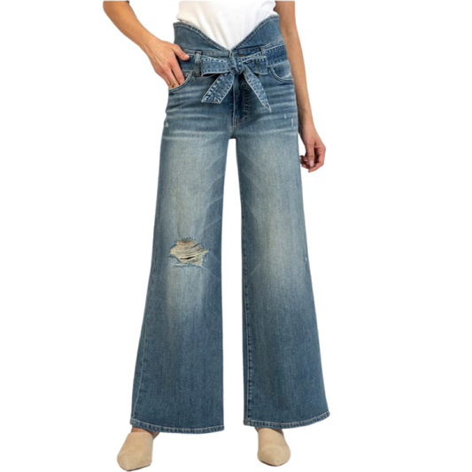 Apparel- Kut From The Kloth Jean High Rise Fab AB Double Waisted Self Belt Jeans