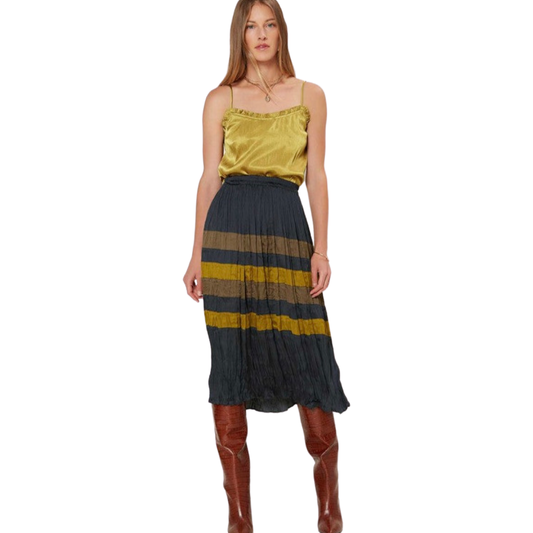 Apparel- Current Air Crinkle Block Skirt
