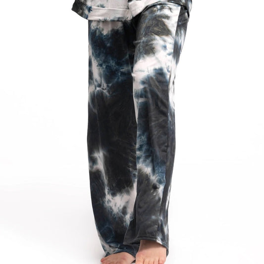Apparel- Hello Mello Dyes The Limit Lounge Pants in Black