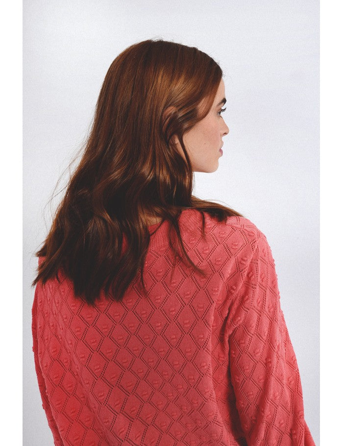 Apparel- Molly Bracken Lili Sidonio Open Patchwork Sweater