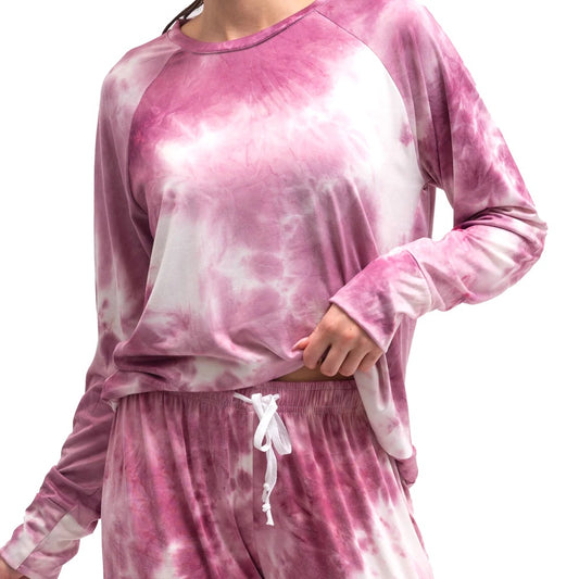 Apparel- Hello Mello Dyes The Limit Lounge Top Orchid