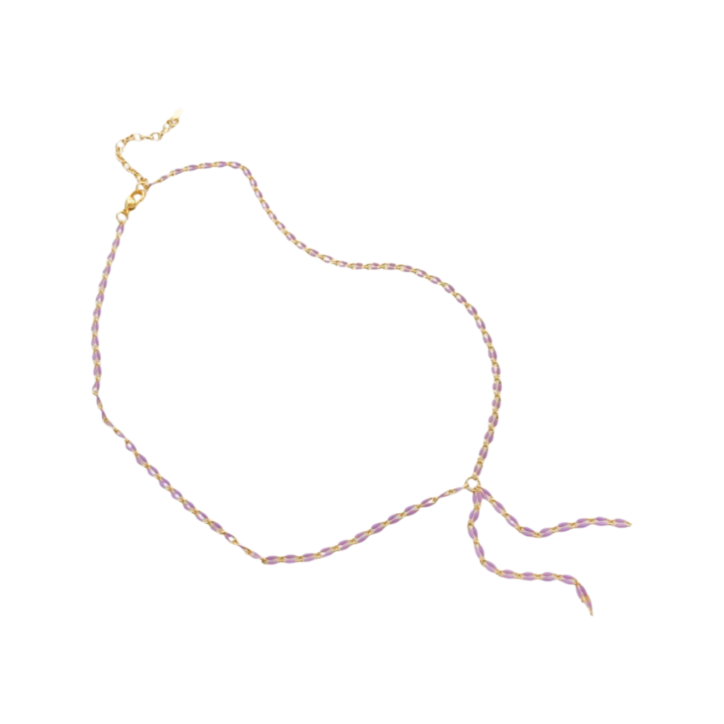 Necklaces- M&E Bling Dainty Enamel Chain