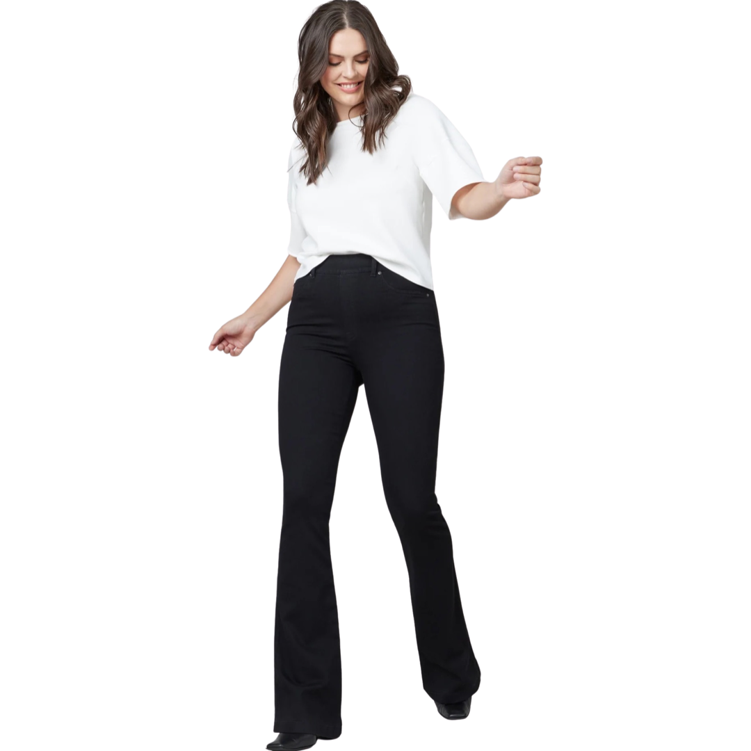 Apparel- Spanx Flare Jeans Clean Black