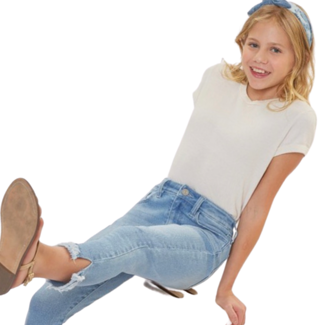 Girls- Kan Can Kids High Rise Ankle Skinny