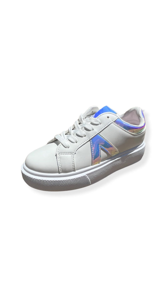 Sneakers- Holographic Color Block Sneakers
