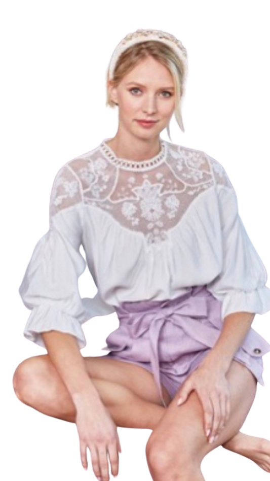 Apparel- Fate Embroidered Top