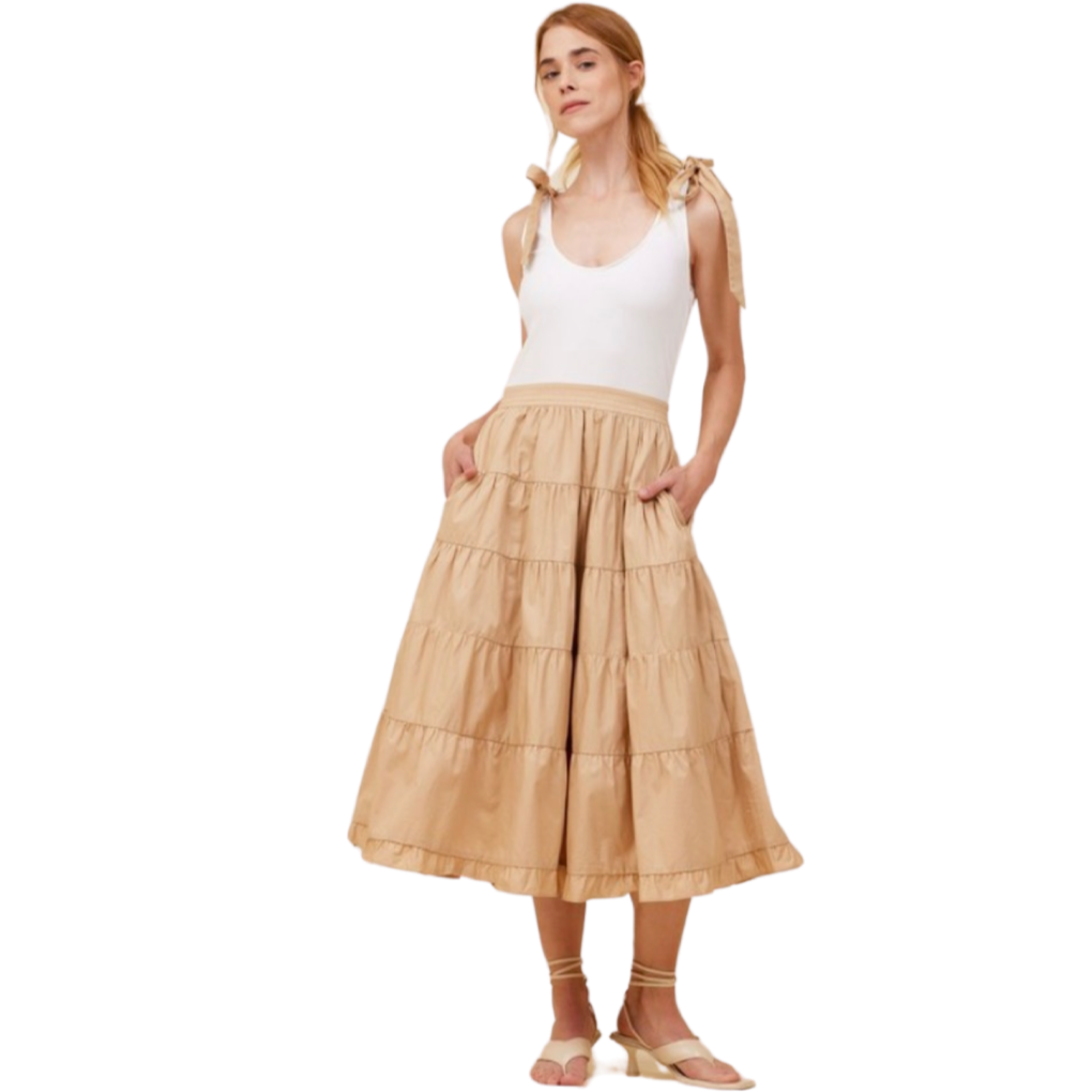 Apparel- Moodie Ribbed Contrast Midi Dress