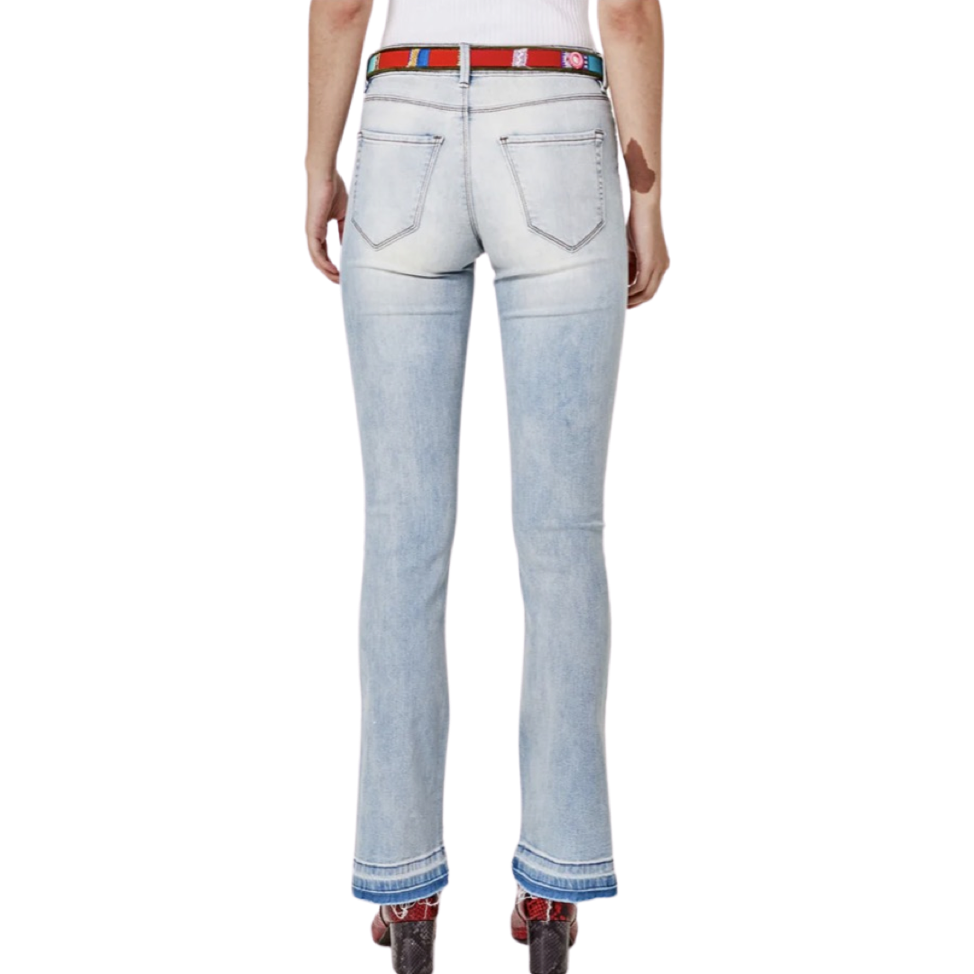 Apparel- Lola Jeans Gene Mid Rise Bootcut Light Wash Jeans