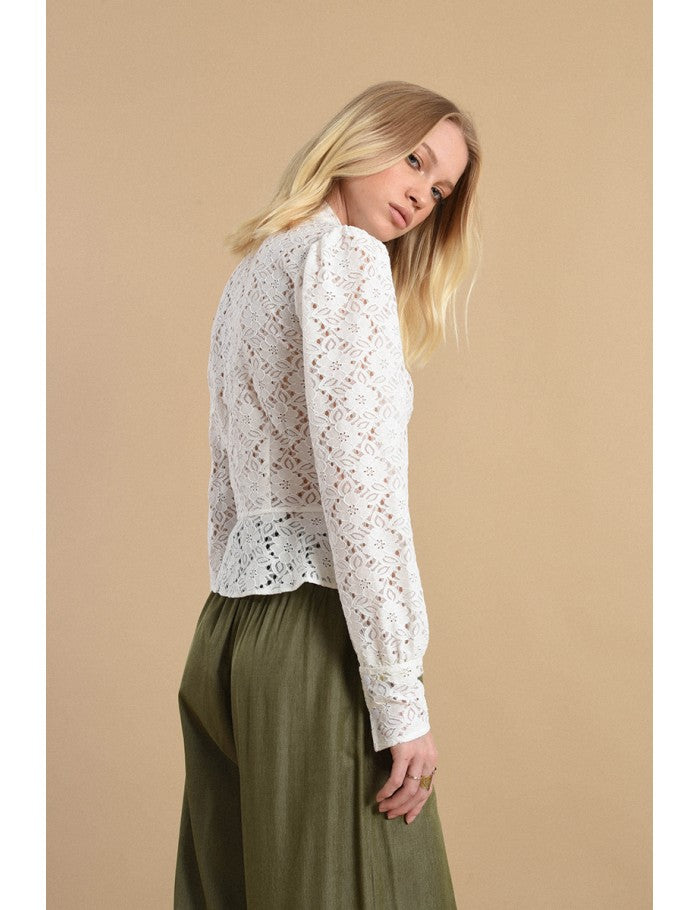 Apparel- Molly Bracken Pretty Lace Shirt