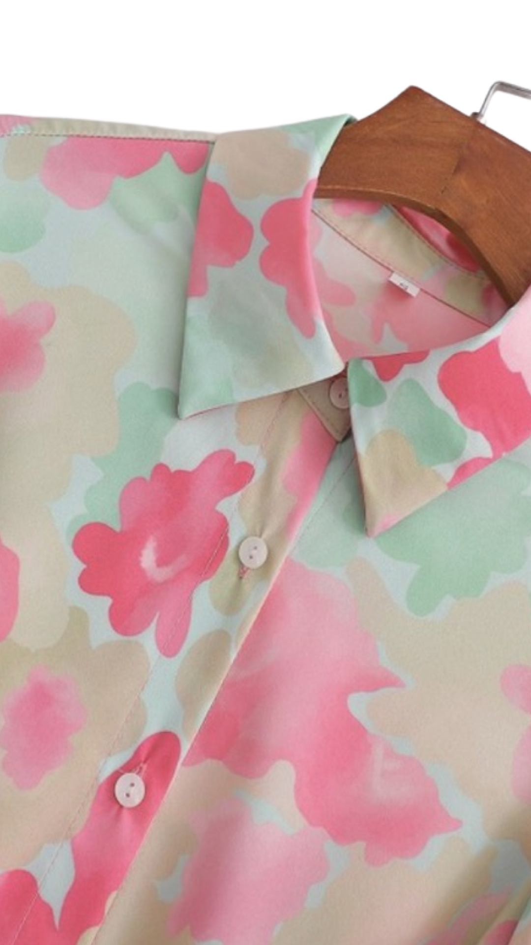 Apparel- M&E Floral Print Button Down Belted Dress