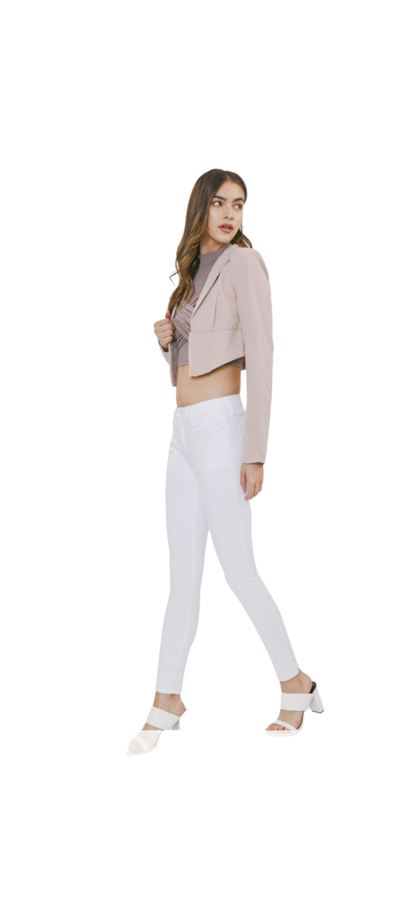 Apparel- Kan Can White High Rise Super Skinny Jeans