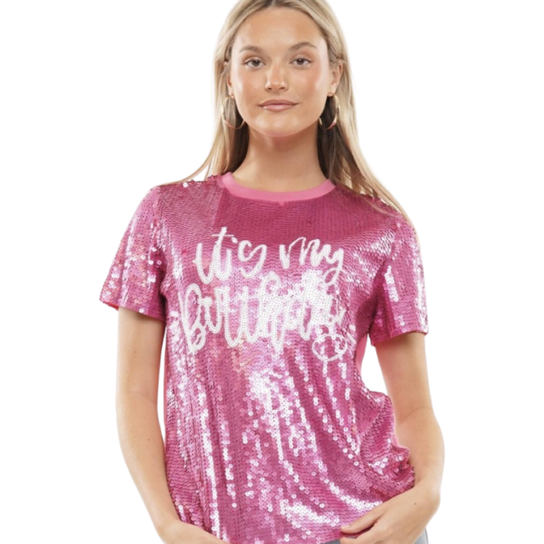 Apparel- Why Dress It’s My Birthday Sequin Top