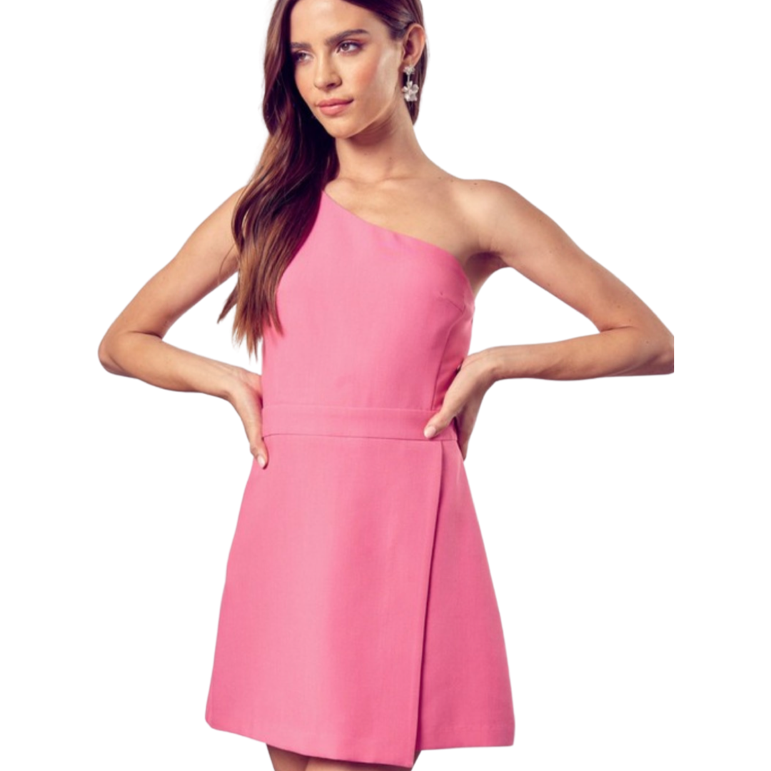 Apparel- Do+Be One Asymmetrical One Shoulder Dress