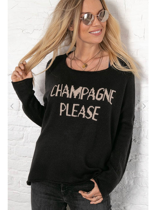 Apparel- Wooden Ships Champagne Please Crew Sweater