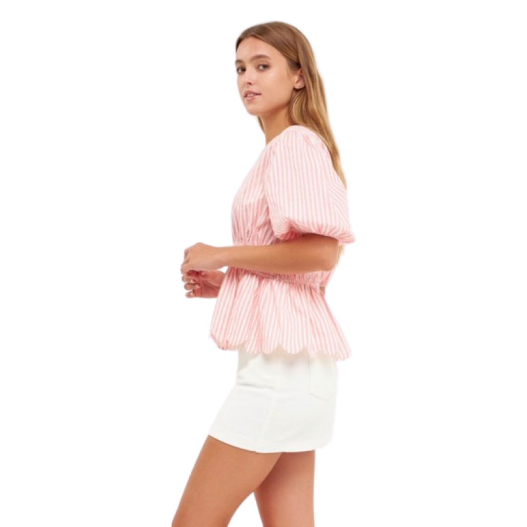 Apparel- English Factory Striped Woven Blouse