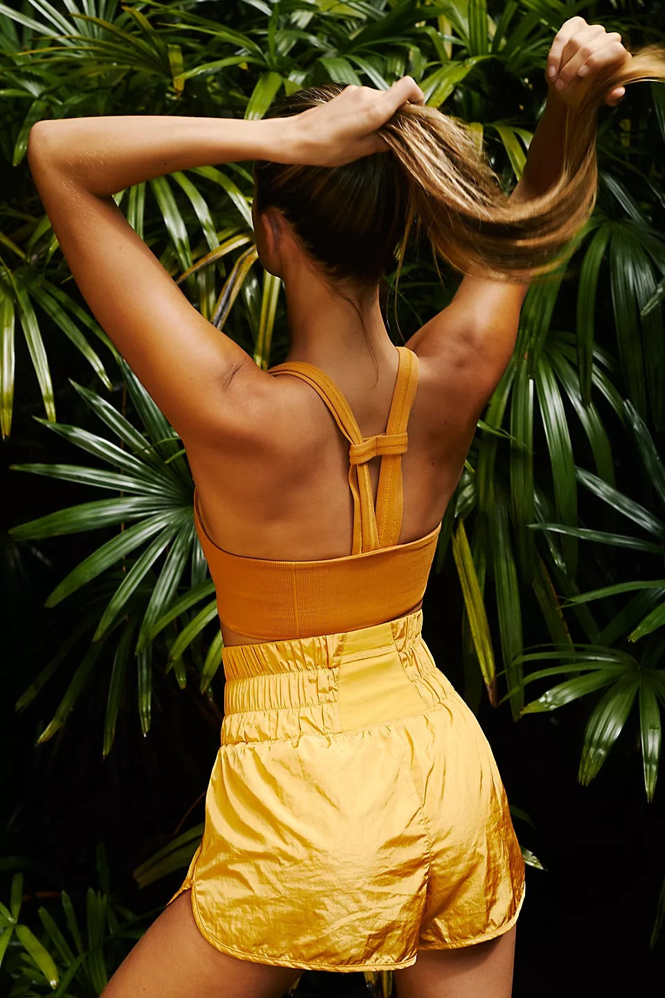Apparel- Free People Movement The Way Home Shorts in Varsity Gold