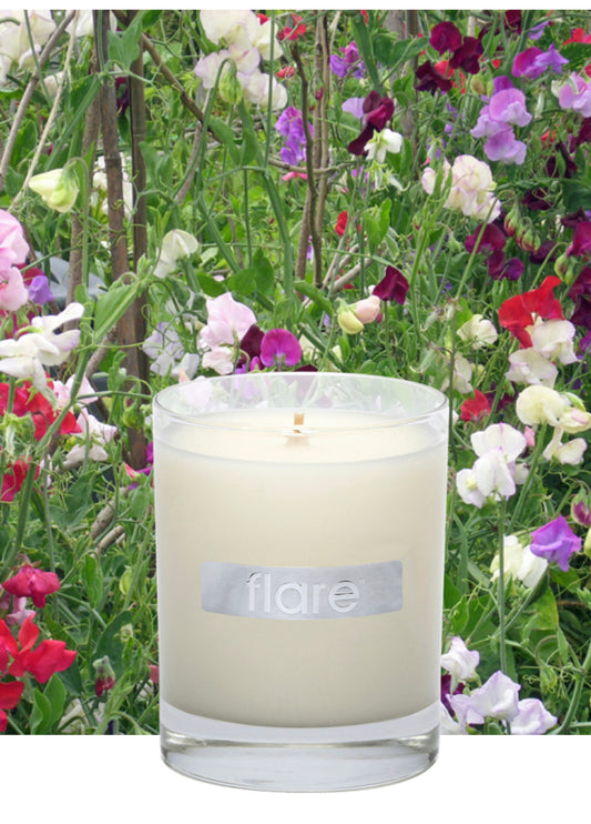 Flare Candles- Sweet Pea Soy Candle 50 Hour Burn