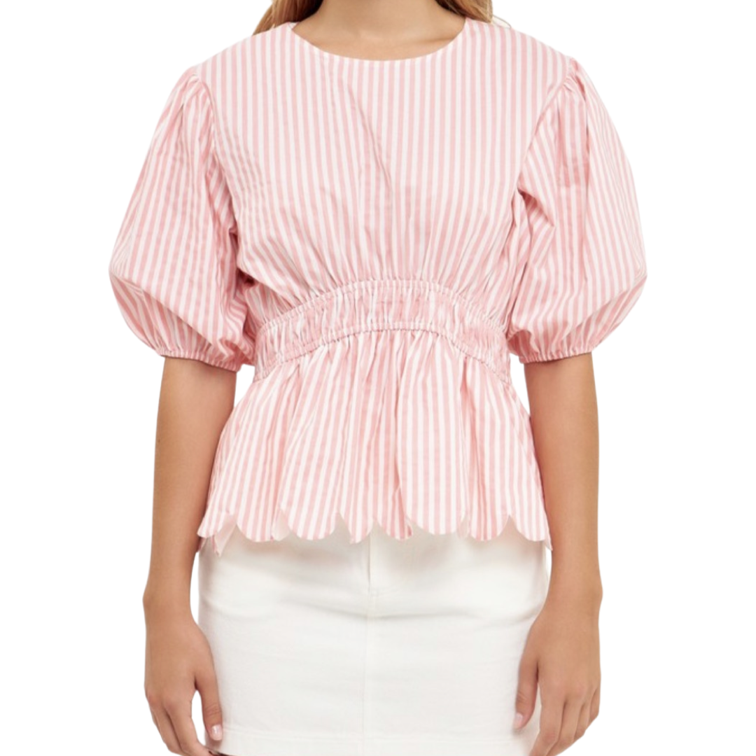 Apparel- English Factory Striped Woven Blouse