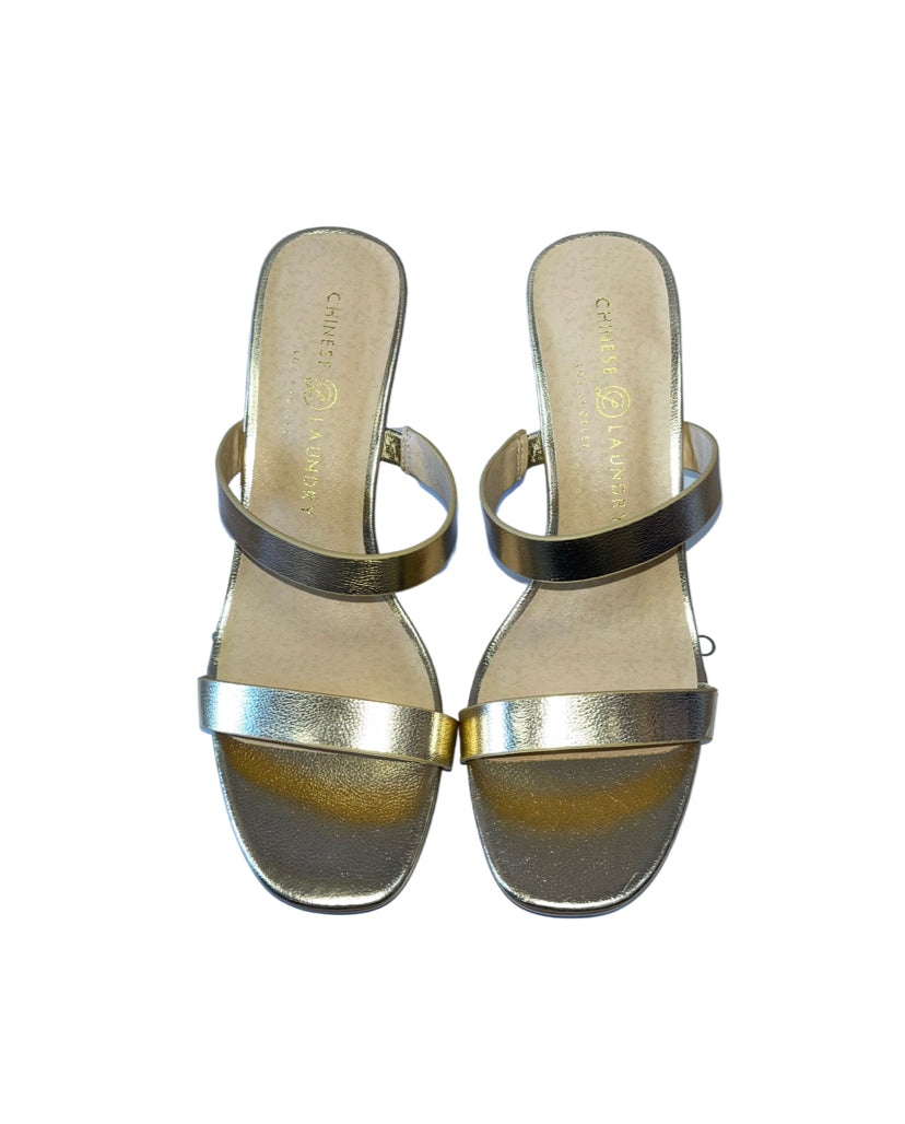 Shoes- Chinese Laundry Tete Heels in Light Gold